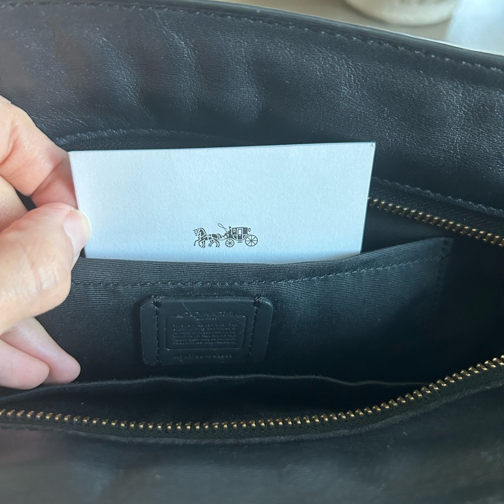 Coach Black Leather Satchel - Picture 9 of 10